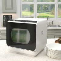 HOMCOM Six-Programme Countertop Dishwasher - White(m-16)