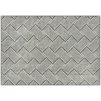HOMCOM Tapis salon 200 x 140 cm poils courts lavable en machine hypoallergénique pour salon, chambre à coucher, bureau, gris(m-1)
