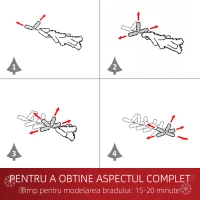 HOMCOM Brad de Crăciun acoperit de zăpadă, 150 cm, cu 464 ramuri și 28 conuri din plastic și metal, verde și alb(m-9)