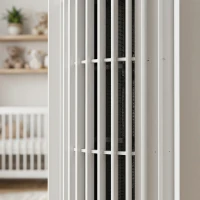 HOMCOM Ventilateur de table colonne avec brumisateur, ventilateur de bureau 3 vitesses, oscillation 90°, blanc(m-12)