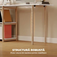 HOMCOM Birou pentru Computer cu Rafturi, 150,2 cm(m-6)