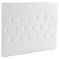 HOMCOM Cabecero de Cama 160 cm Tapizado en PU 2 Formas de Uso Vertical o Montado a la Pared Cabecero Blanco(m-1)