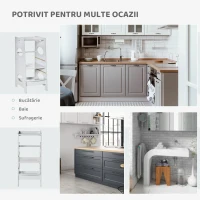 HOMCOM Turn Montessorian pentru Copii 3-6 Ani cu Înălțime Reglabilă din MDF, 40x50x90cm, Gri(m-7)
