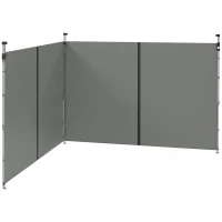 Outsunny Panouri Laterale pentru Foisor cu Usi cu Fermoar, pentru Foisoare Pliabile de 3x3(m) sau 3x6m, Gri Inchis(m-12)