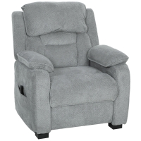 HOMCOM Sillón Relax Reclinable Eléctrico Motor Silencioso 2 Posiciones Memoria Reposapiés Reposacabezas Puerto USB y Bolsillos
