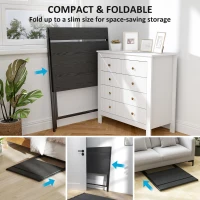 HOMCOM 81.5 cm Folding Computer Desk with Monitor Shelf - Black(m-4)