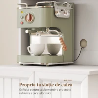 HOMCOM Mobilă de Depozitare pentru Bucătărie cu 2 Dulapuri și 8 Rafturi, din Lemn și Acrilic, 60x39.5x179.6 cm, Alb(m-6)