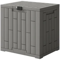 Outsunny Arcón Exterior Capacidad 114L Baúl de Almacenaje Exterior Resistente al Agua y a los Rayos UV con Cerradura Gris(m-12)