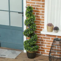 HOMCOM Set de Două Arbori Artificiali de Lavandă 90cm(m-7)