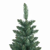 HOMCOM Brad de Crăciun artificial 182,88 cm cu 479 ramuri, Design înalt și îngust cu bază pliabilă, Verde(m-8)