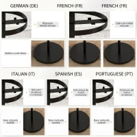 HOMCOM Cuier de Podea cu Suport pentru Umbrele și 8 Cârlige Metalice Ø34 x 177cm, Negru(m-6)
