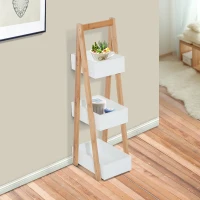 HOMCOM 3 Tier Bathroom Shower Caddy Freestanding Rack Storage Unit Shelf Organiser(m-9)