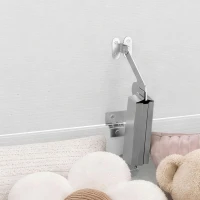 HOMCOM Arcón Contenedor 100 cm con 2 Bisagras de Seguridad Blanco Efecto Madera(m-7)