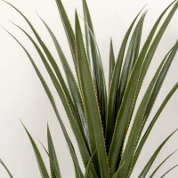HOMCOM Pianta Artificiale di Yucca da 190 cm con 39 Foglie in Vaso Contenitore di PEVA e Cemento(m-9)