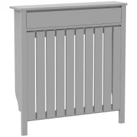 HOMCOM 93 x 88.5cm Rustic-Look Radiator Cover - Grey(m-1)