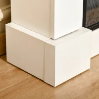 HOMCOM Șemineu Electric de Podea 1800W cu Efect de Flacără, Telecomandă, Temporizator și Temperatură Reglabilă, Alb(m-7)