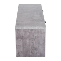 HOMCOM TV Stand for TV up to 55", 2 Doors TV Cabinet with Open Shelves, TV Unit TV Table for Living Room Bedroom Entertainment Room, 120L x 40W x 44H, Grey(m-9)