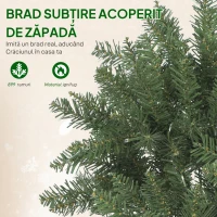 HOMCOM Brad de Crăciun de 180 cm, iluminat cu 250 de lumini albe și colorate, 899 ramuri și 9 moduri de iluminare(m-6)