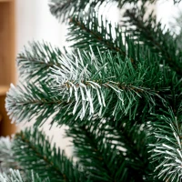 HOMCOM Árbol de Navidad 180 cm con 700 Ramas Ignífugas y Base Plegable de Acero Fácil de Montar Verde(m-7)