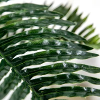 HOMCOM Palmier Artificial cu 18 Frunze și Ghiveci Inclus pentru Interior, Înălțime 85 cm, Verde(m-7)