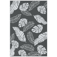 Outsunny Covor de Exterior 182x274 cm din PP Gri și Alb, Pliabil și Impermeabil cu Geantă