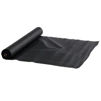 Outsunny Folie pentru Mulcire 100x2 m, Respirabilă și Anti-UV, din Polipropilenă Neagră(m-11)
