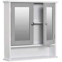 kleankin Bathroom Wall Storage Cabinet - Grey(m-8)