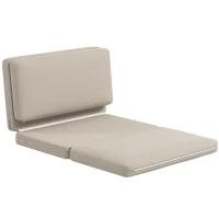 HOMCOM 2-in-1 faltbarer Relaxsessel, Gästematratze, teilbar, 120 cm breit, Beige(m-10)
