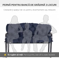 Outsunny Pernă de Grădină în Stil Capitonat cu 6 Șnururi, din Bumbac și Poliester, 150x98x8 cm, Albastru Închis(m-6)