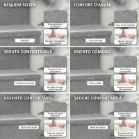 HOMCOM Bancă cu Spațiu de Depozitare Pliabilă cu Spătar și Capacitate de 77L, Tapițerie din Țesătură, 76x50x73 cm, Gri(m-4)