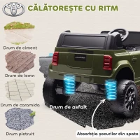 AIYAPLAY Mașină Electrică pentru Copii TOYOTA Land Cruiser 12V cu Telecomandă, Vârsta 3-8 Ani, Verde(m-8)