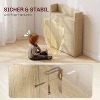 HOMCOM Esstisch Klappbar mit Regal, Industrie-Design, Platzsparend, Für Kleine Räume, 78,5 x 91 x 93 cm, Eiche(m-6)