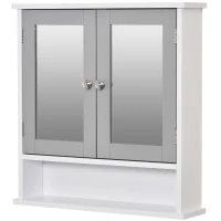 kleankin Bathroom Wall Storage Cabinet - Grey(m-10)