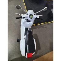 AIYAPLAY Kinder-Elektromotorrad 12V Vespa PX150 Stützräder 2 Motoren Hinterradfederung Musik Scheinwerfer 3 km/h 3–6 Jahre Weiß(m-4)