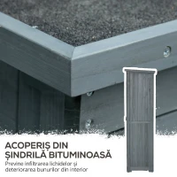 Outsunny Dulap de Exterior din Lemn cu 2 Uși Tip Jaluzea și Rafturi Interne, 87x46.5x160 cm, Gri(m-5)