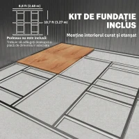 Outsunny Magazie Unelte din Otel Galvanizat, Anti Rugina 3.4 x 3.86 x 2 m,  Verde(m-20)