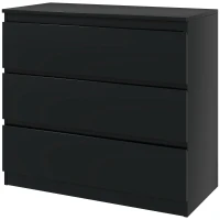 HOMCOM Chest of Three Drawers - Black(m-11)