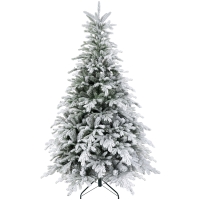 HOMCOM Weihnachtsbaum 180 cm, mit Kunstschnee, flammhemmend, schneller Auf- und Abbau, Metallbasis