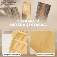 AIYAPLAY Arc Montessori 3 în 1 pentru Copii între 18-48 Luni, Structură de Cățărat, Măsuță și Balansoar cu Pernă(m-5)