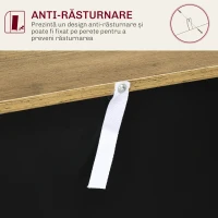 HOMCOM Bufet de Bucătărie, Dulap Multifuncțional cu 2 Uși și Sertar, 80x39,7x80 cm, Culoare Lemn(m-6)