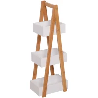 HOMCOM 3 Tier Bathroom Shower Caddy Freestanding Rack Storage Unit Shelf Organiser(m-8)