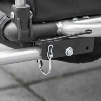HOMCOM Remorque vélo pour enfant 2 en 1 convertible jogger poussette capacité 26,4 kg avec réflecteurs et drapeau - 2 places  - rouge(m-9)
