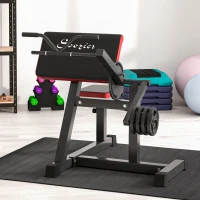 SPORTNOW Bancă pentru biceps curl cu șezut și suport pentru coate reglabil, suport pentru greutăți, negru(m-2)