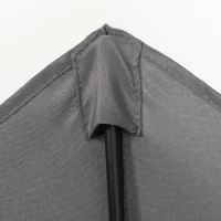 Outsunny Chapéu de Sol para Terraço Exterior com Cobertura Ventilada e Mastro Desmontável de Alumínio para Jardim e Pátio Cinzento Escuro(m-9)