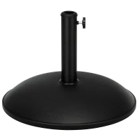 Outsunny Pied de Parasol Rond Base de lestage Parasol Ø 49 x 34,5H cm Poids Net 20 Kg Ciment PVC Noir(m-1)