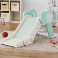 AIYAPLAY Scivolo per Bambini Pieghevole in Plastica Età 18 Mesi-3 Anni, 102x53x53cm, Verde(m-8)
