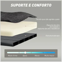 HOMCOM Sofá Cama de 2 Lugares Dobrável Estofado em Chenilla com 2 Almofadas Braços Largos Acolchoamento Grosso  Cinzento Escuro(m-5)