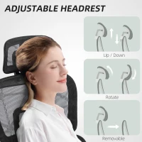 HOMCOM Multi-Adjustable Mesh Office Chair - Black(m-9)