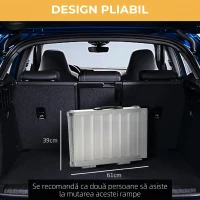 HOMCOM Rampa pentru Scaun cu Rotile, Pliabila din Aluminiu Texturat, Rampa Portabila pentru Prag de 5cm pentru Intrari(m-7)