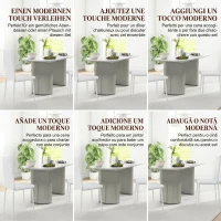 HOMCOM Set de 2 Scaune de Dining Moderne cu Spătar Înalt din Piele Ecologică și Oțel, 41x50x97 cm, Alb(m-4)